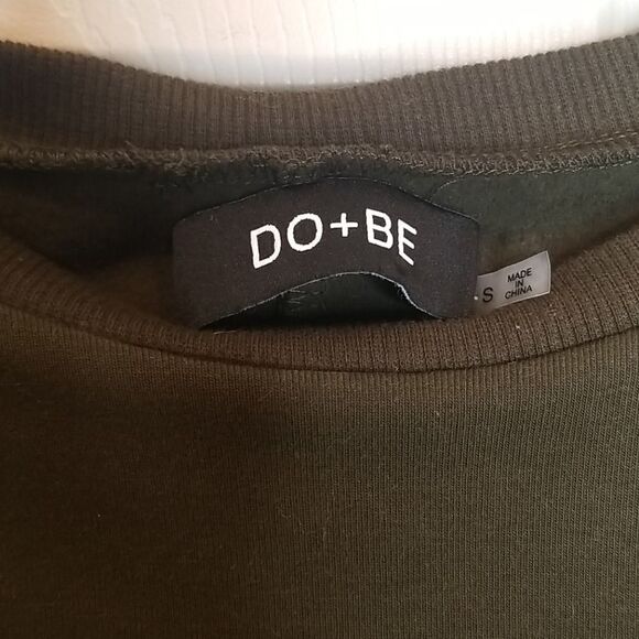 DO+BE Crewneck Sweatshirt Olive Green Size Small - Picture 3 of 6
